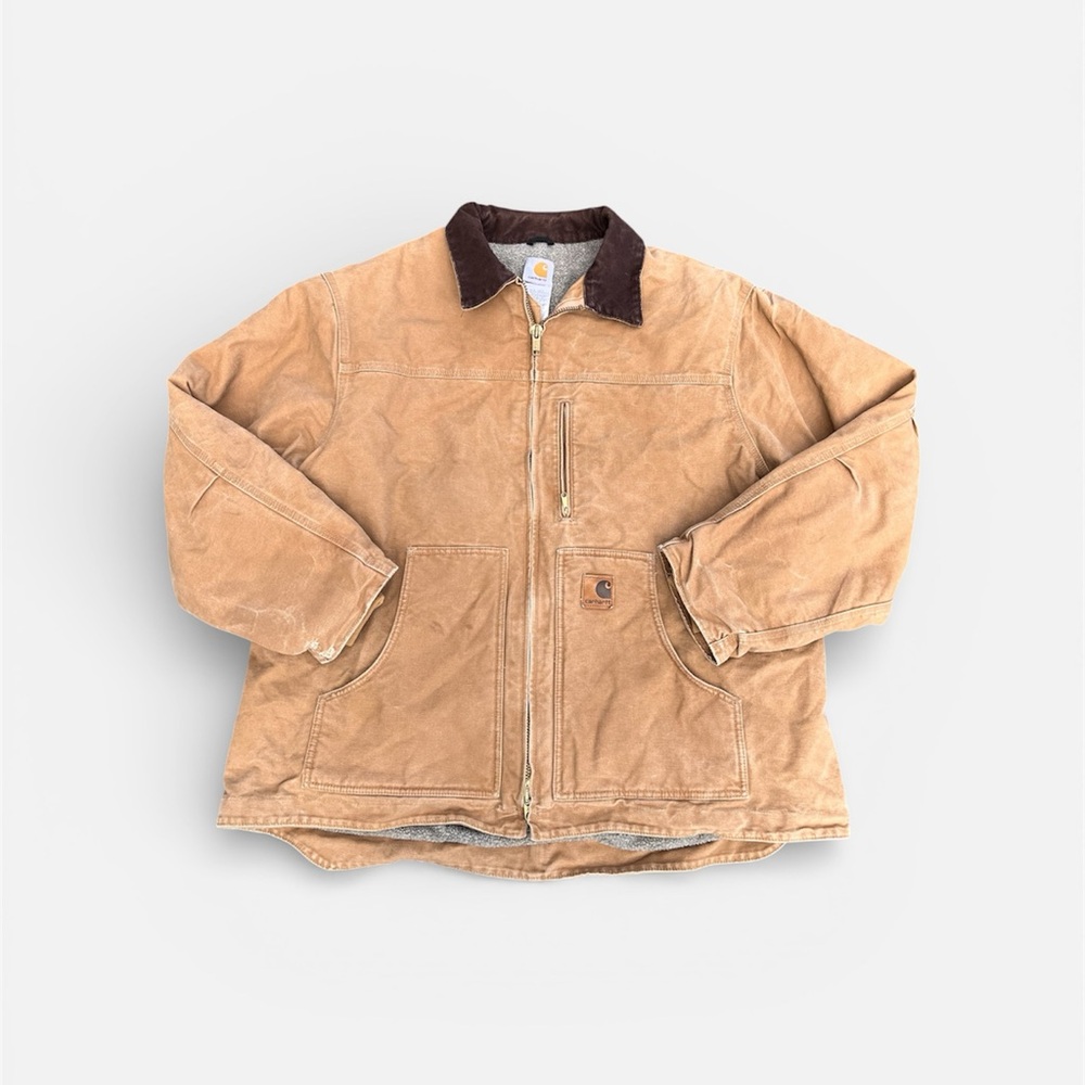 Carhartt C61 Sandstone Ridge Coat XXL  Sherpa Lined Duck Canvas Workwear Jacket